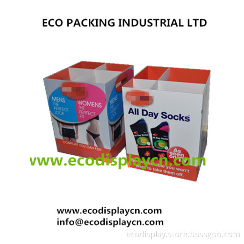Sock and underware Customized dump bin shipper